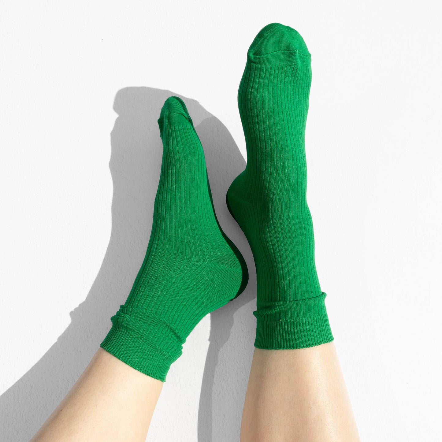 Premium Cotton Everyday Crew Socks – Green