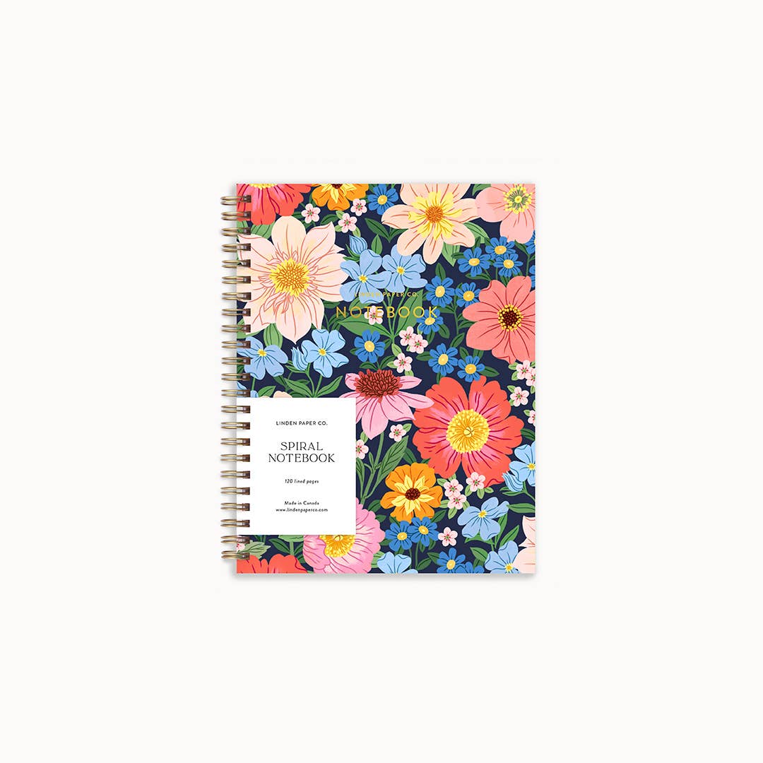 Dahlia Dance Notebook | Spiral Lined Notebook