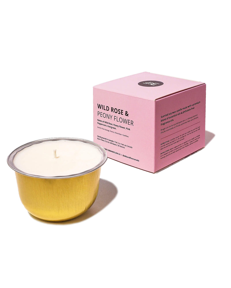 CandlePod ™ Soy Wax Candle Refill - Wild Rose & Peony Flower