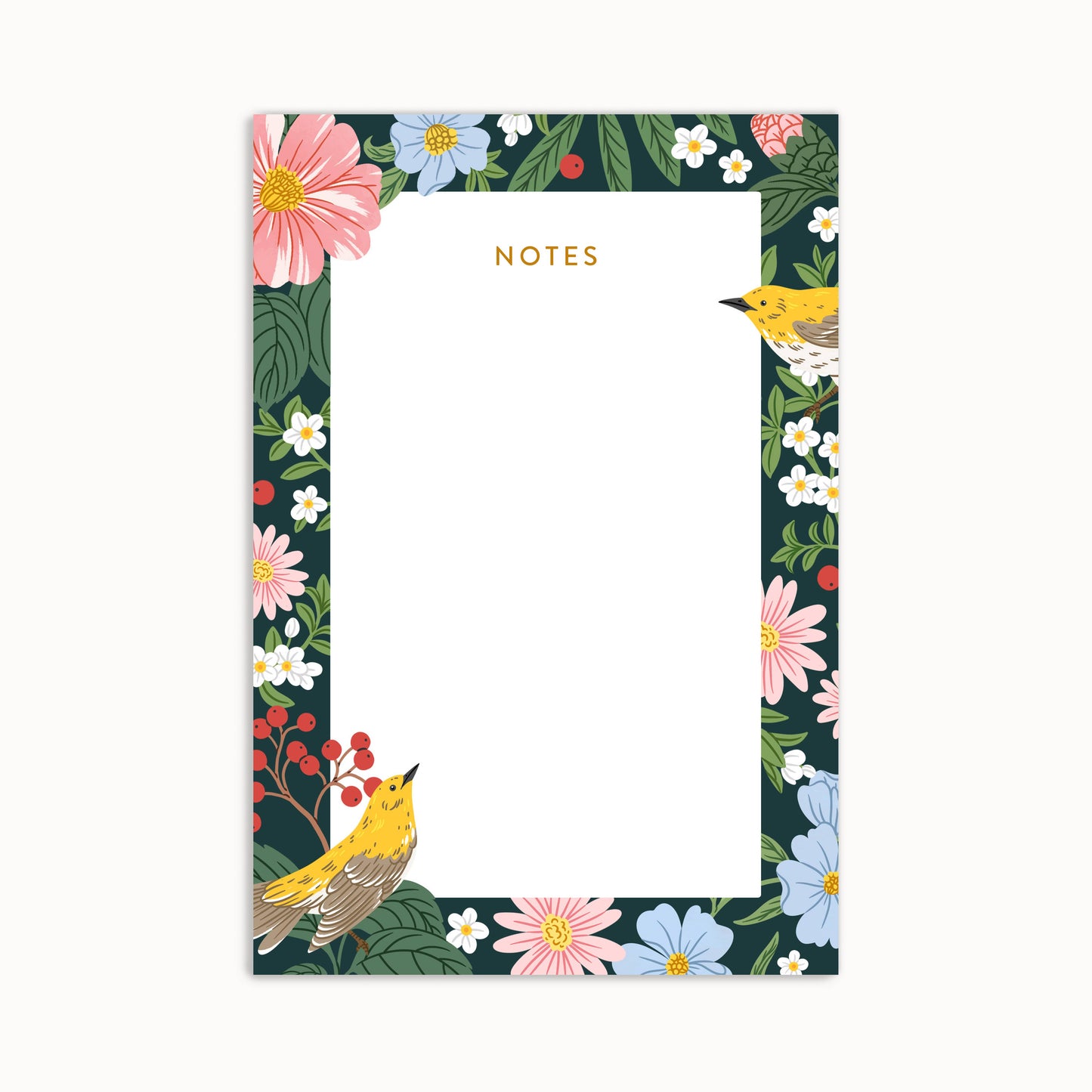 Warbler Floral Notes | Notepad