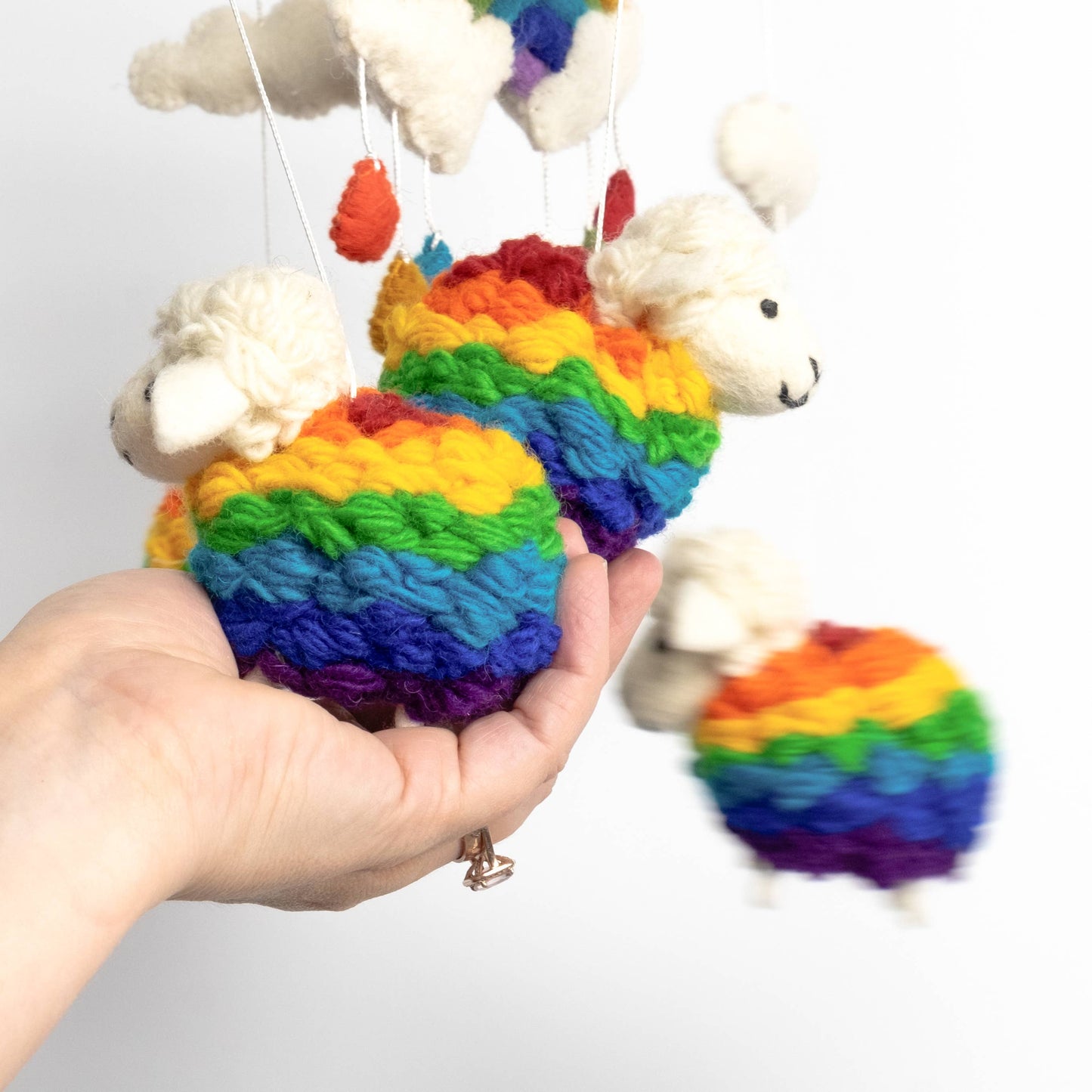 Baby Mobile - Rainbow Sheep - Nursery Decor - NEW!