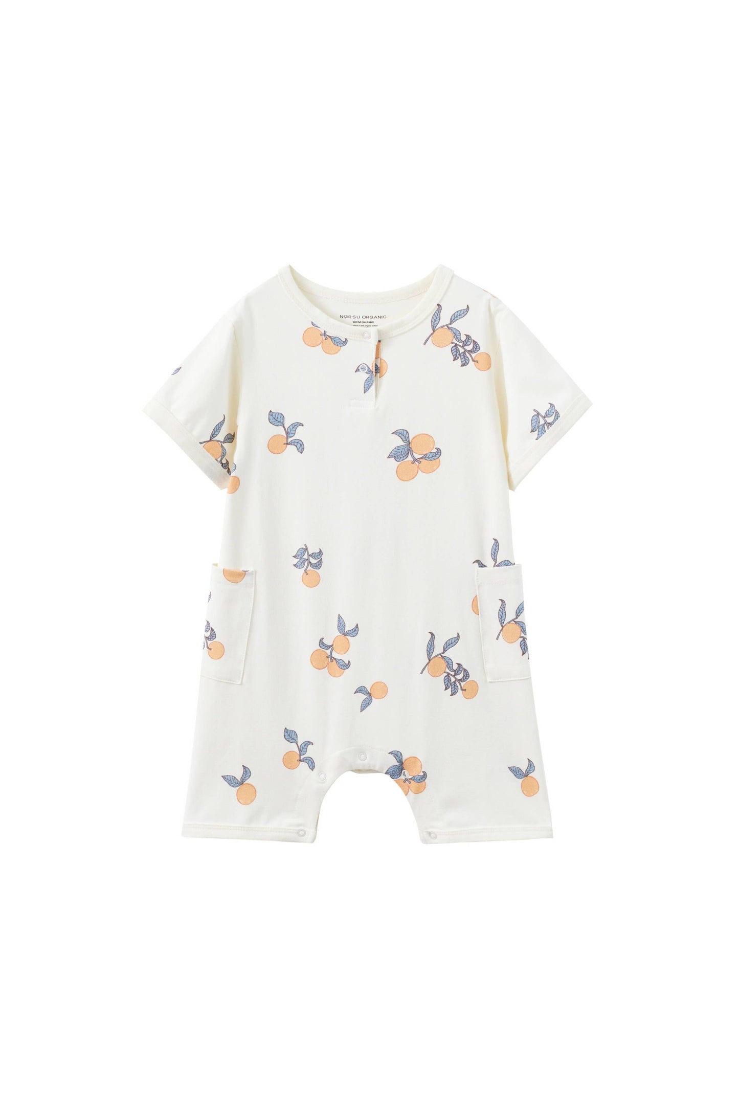 Baby Organic Bamboo Romper-Clementine