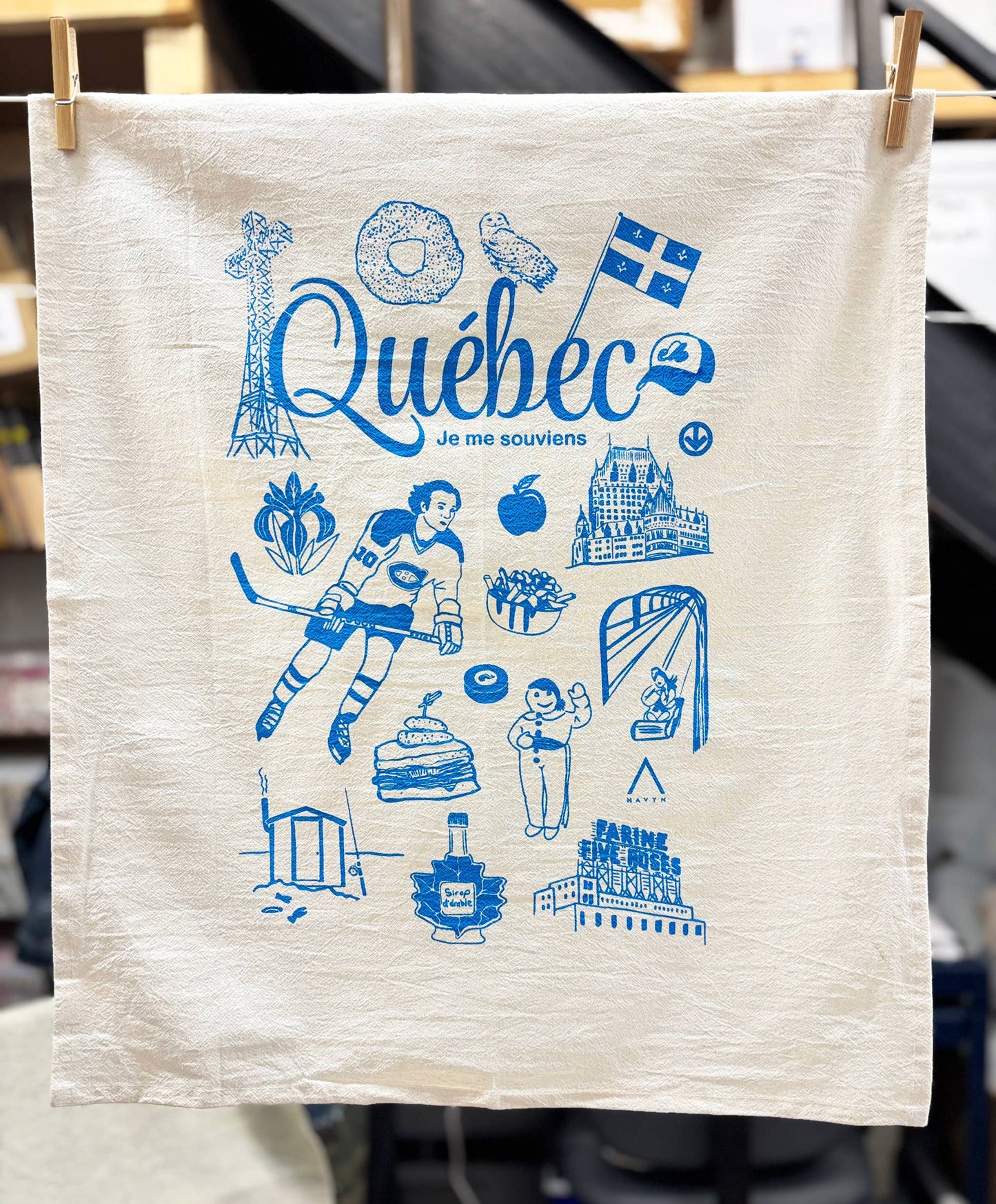 Québec Commemorative Organic Tea Towel - 20x24