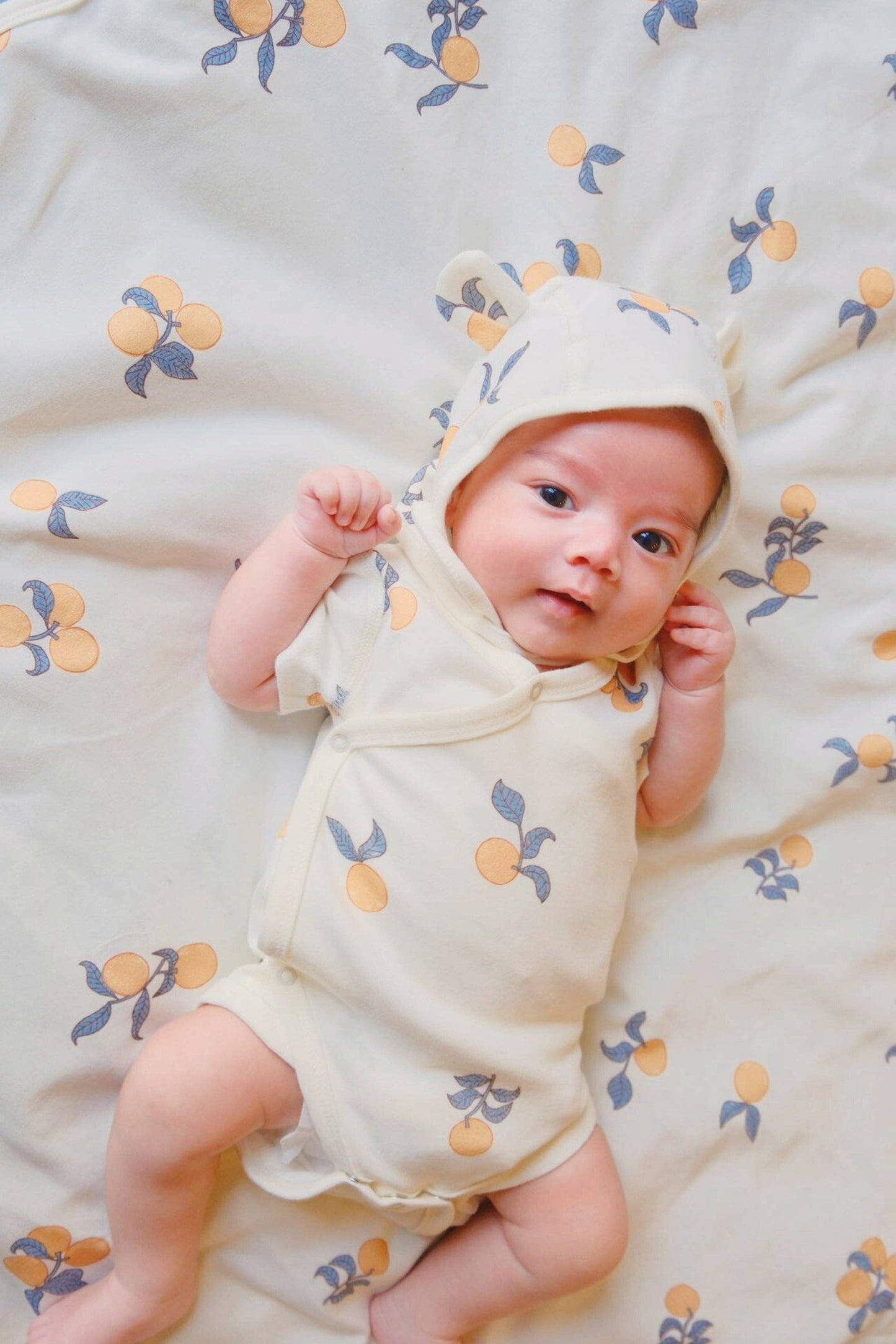 Organic Cotton Swaddle Blanket-Clementine