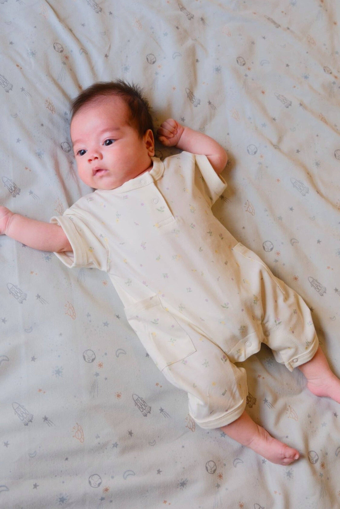 Baby Organic Bamboo Romper-Floral