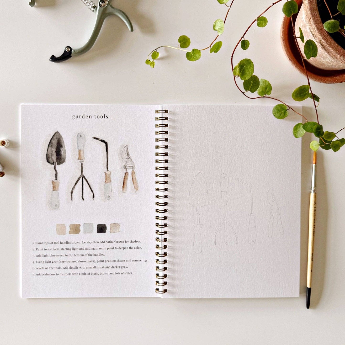 Garden Watercolour Workbook
