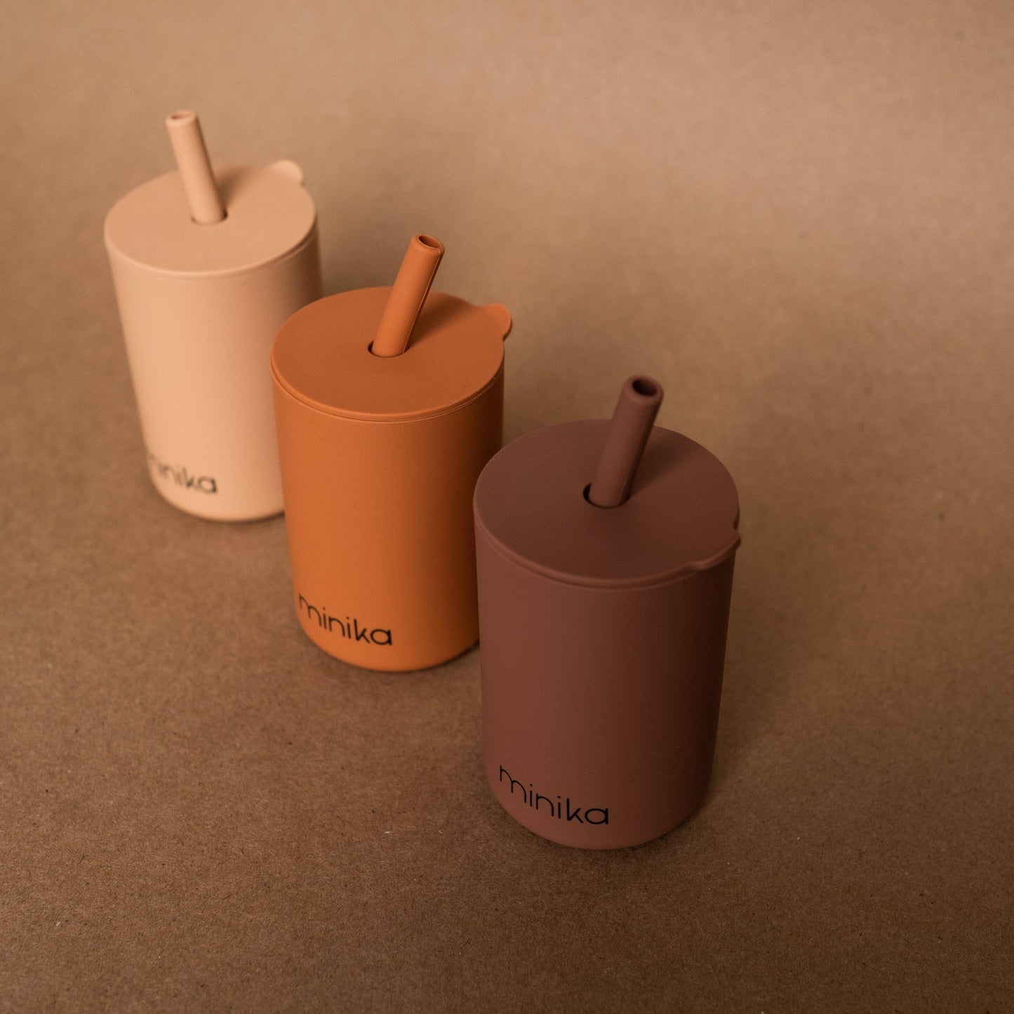 Straw cup with straw - Stone