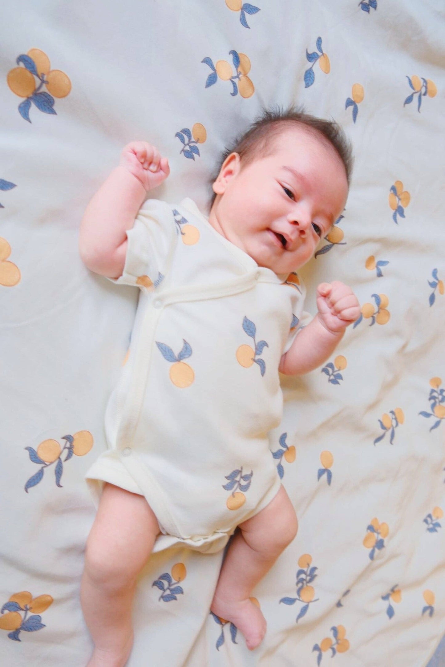 Organic Cotton Swaddle Blanket-Clementine