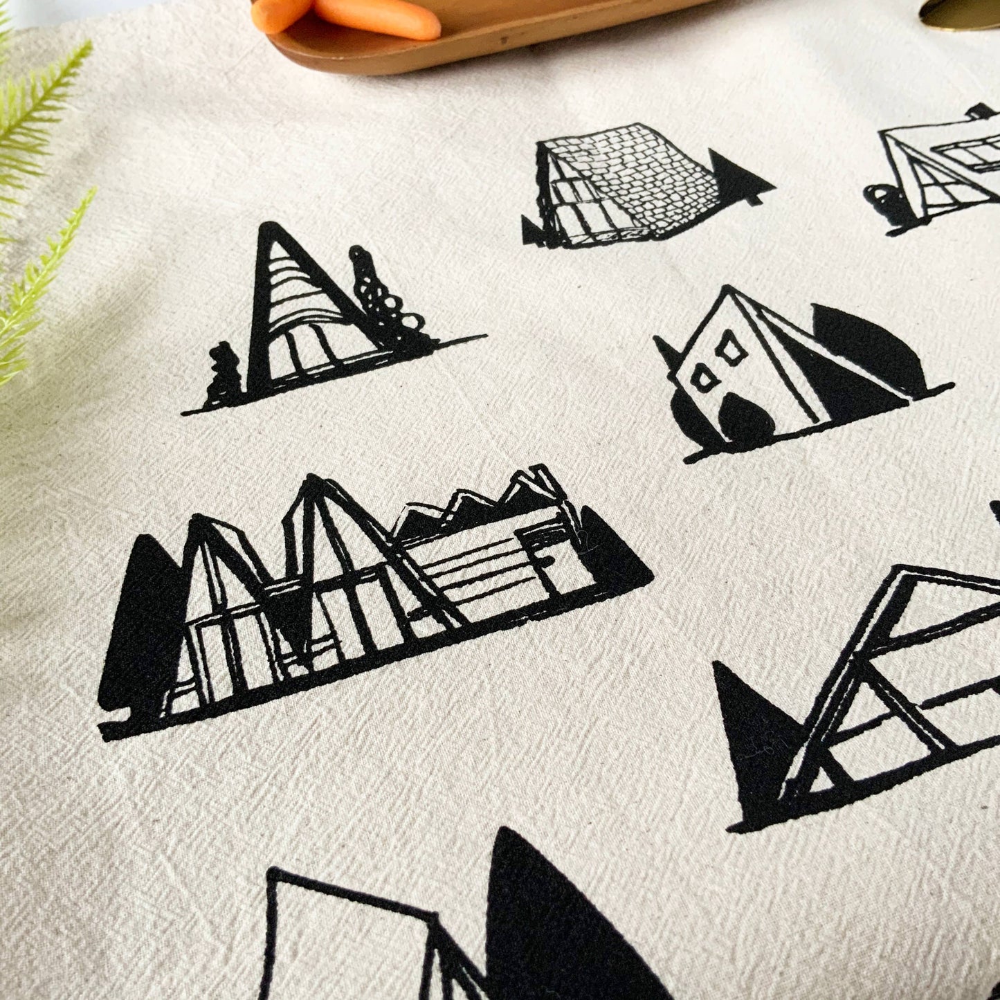 A Frame Cottage Tea Towel