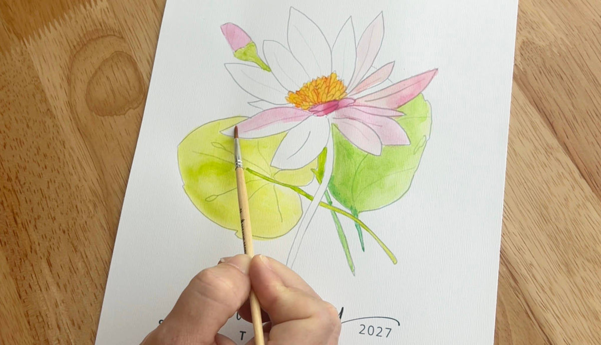 2027 Botanical Watercolor Calendar, Guided Art Gift