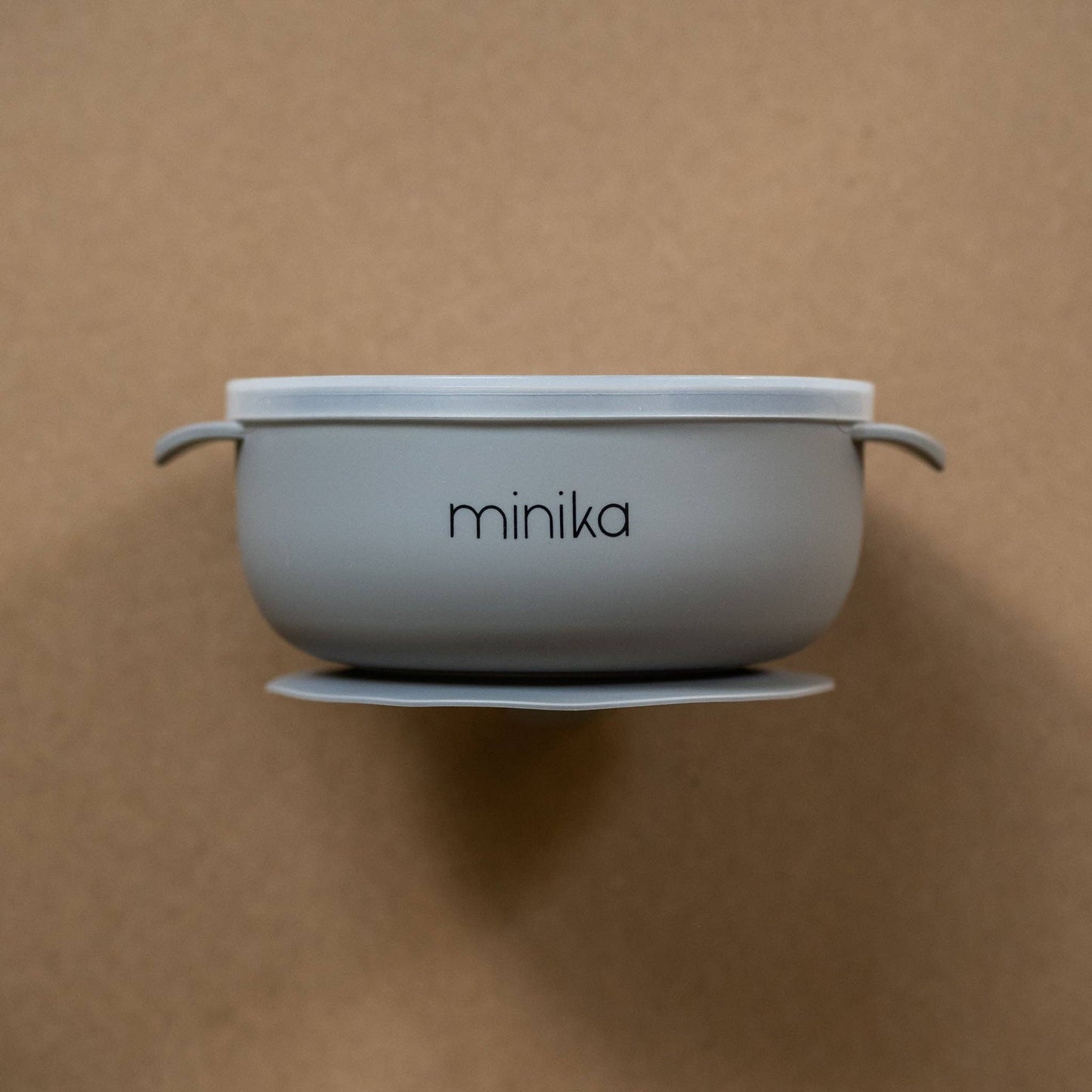Silicone bowl with lid - Stone