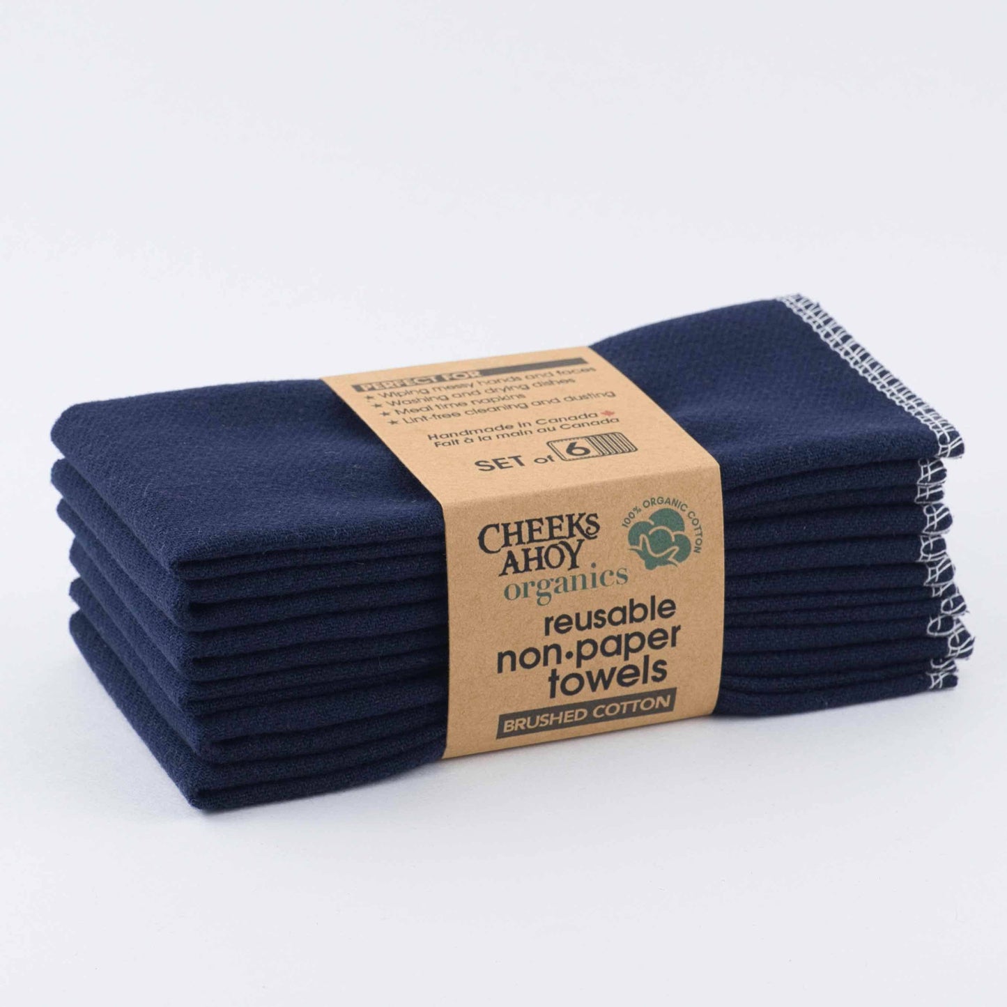 Non-Paper Towels - Organic Brushed Cotton