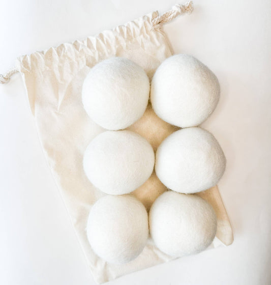 Reusable Wool Dryer Balls - Pack of 6