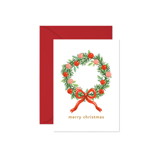 Merry Christmas Wreath | Mini Card