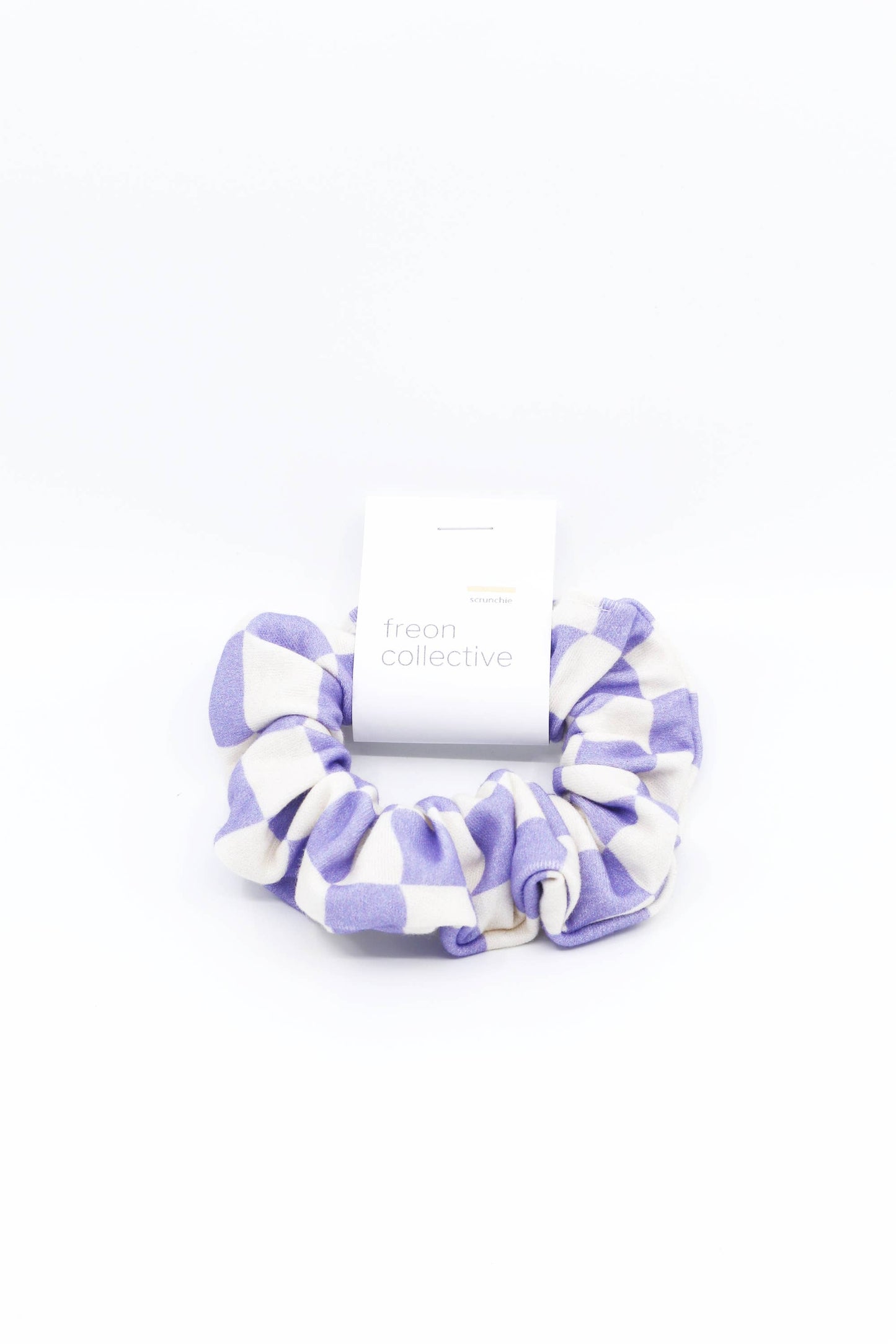 Organic Cotton Hair Scrunchie - Periwinkle Checker