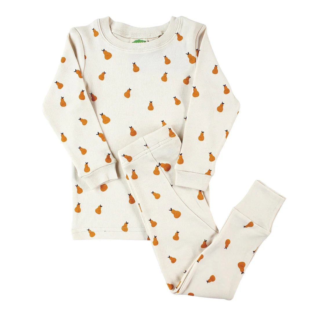 Organic Kids Matching Pajamas - Pears