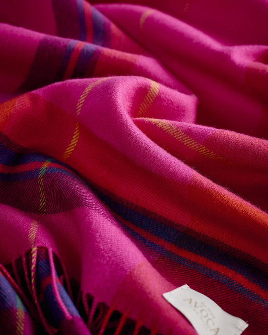 Hot Pink Merino Wool Scarf