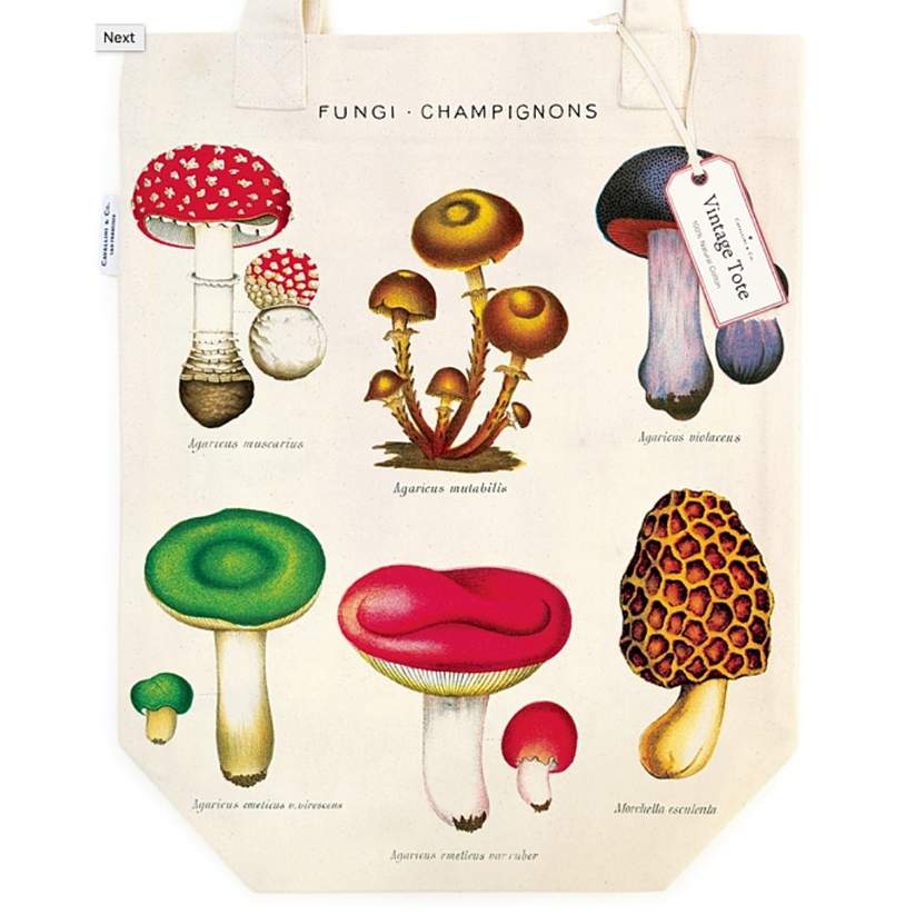 Cavallini Mushroom Tote Bag