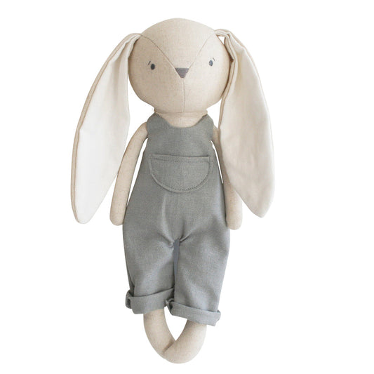 Olivier Bunny in Linen Overalls Soft Toy