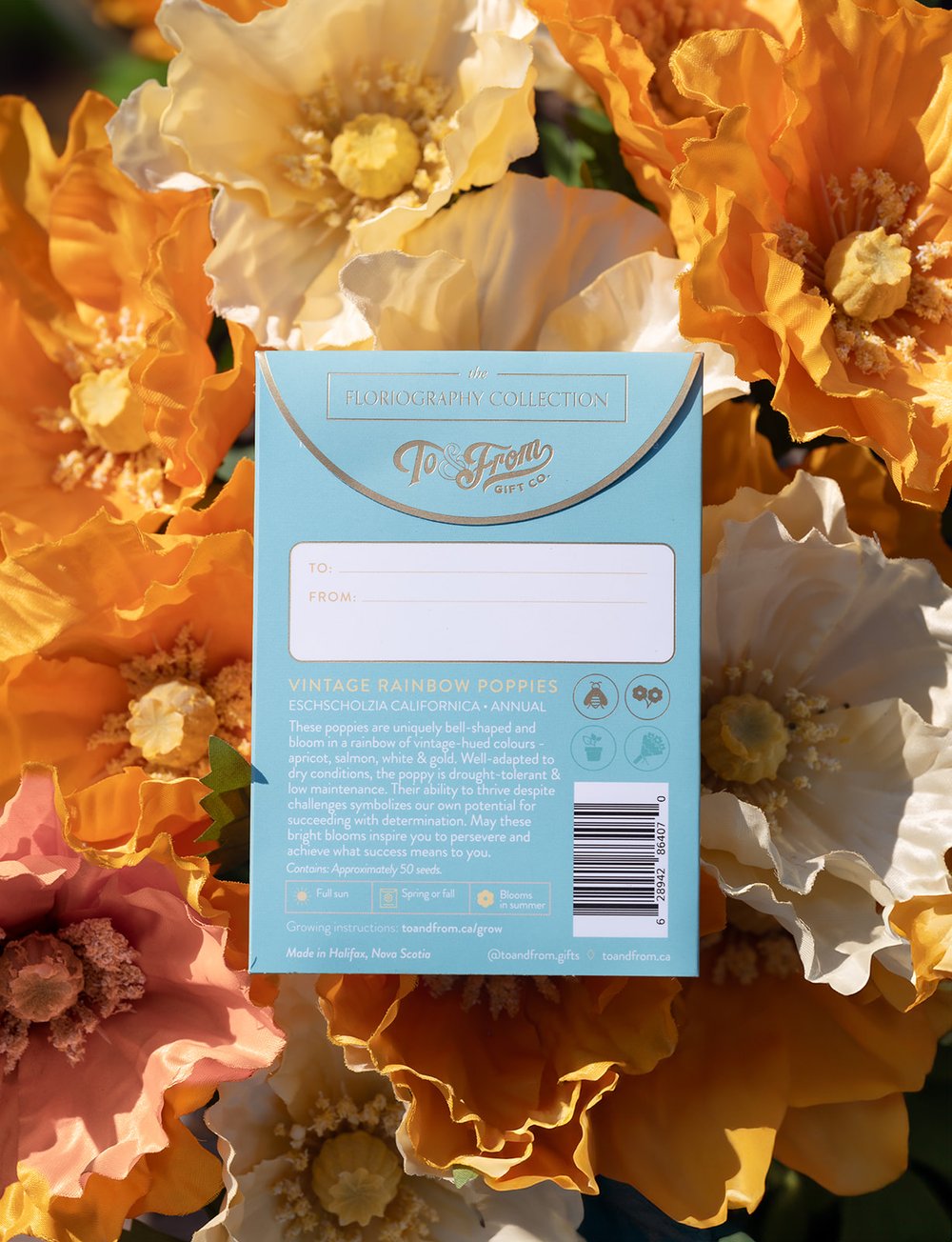 Vintage Rainbow Poppies (Success) - Seed Packet