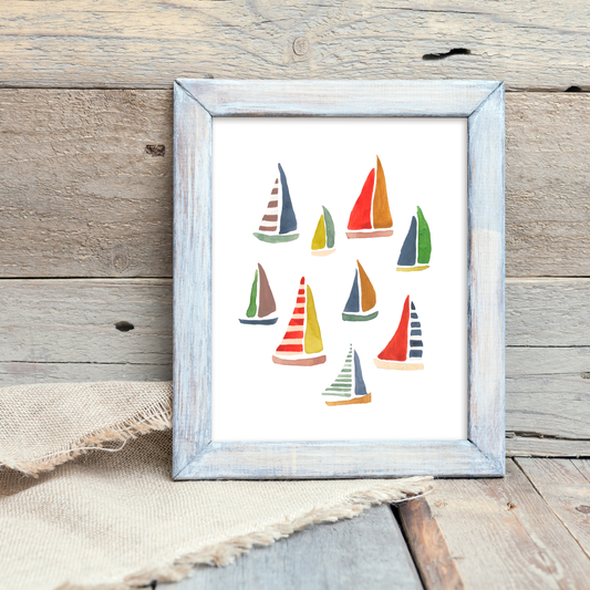 With the Tide / Watercolour Art Print