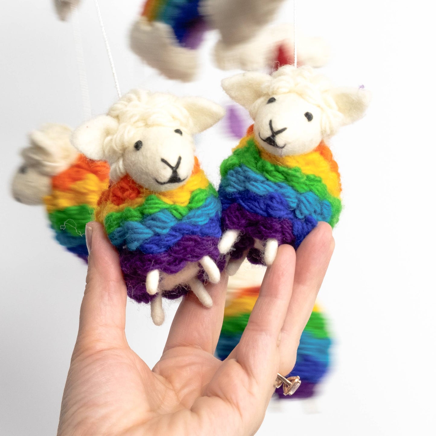 Baby Mobile - Rainbow Sheep - Nursery Decor - NEW!