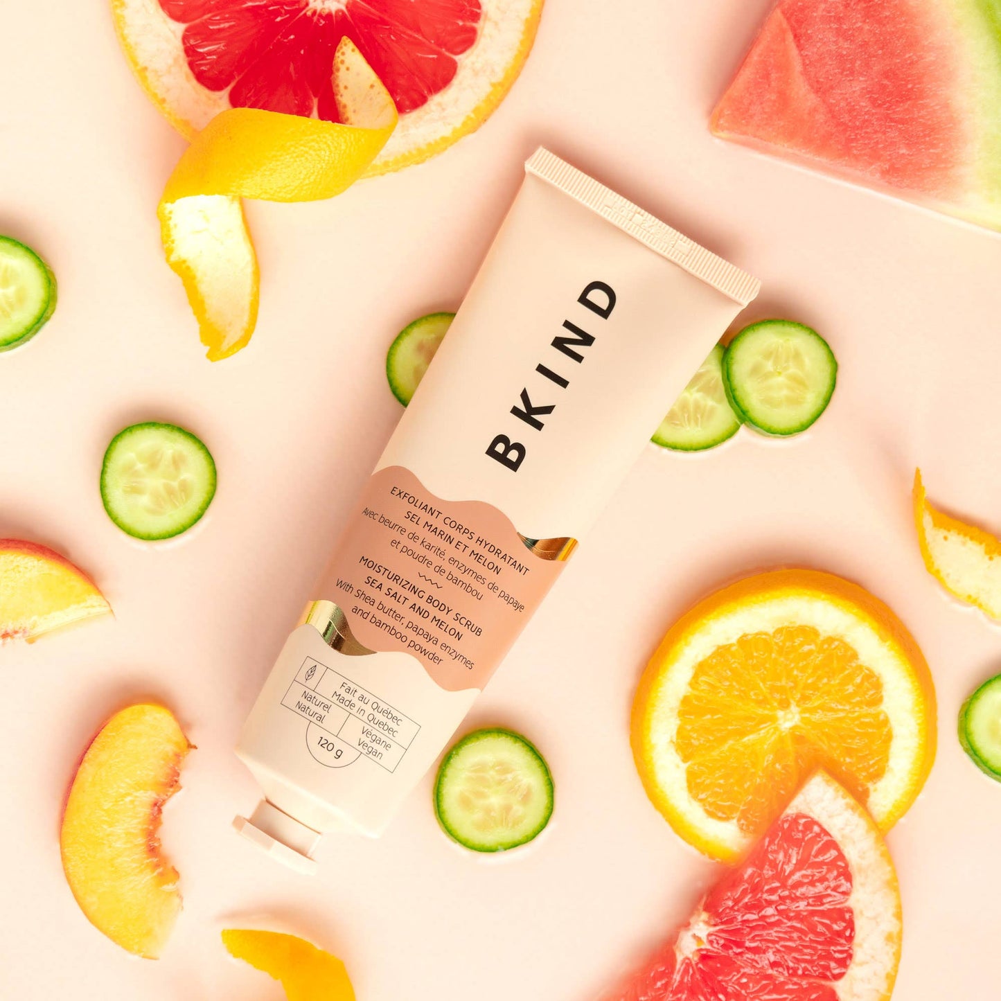 Moisturizing body scrub - Sea salt and melon