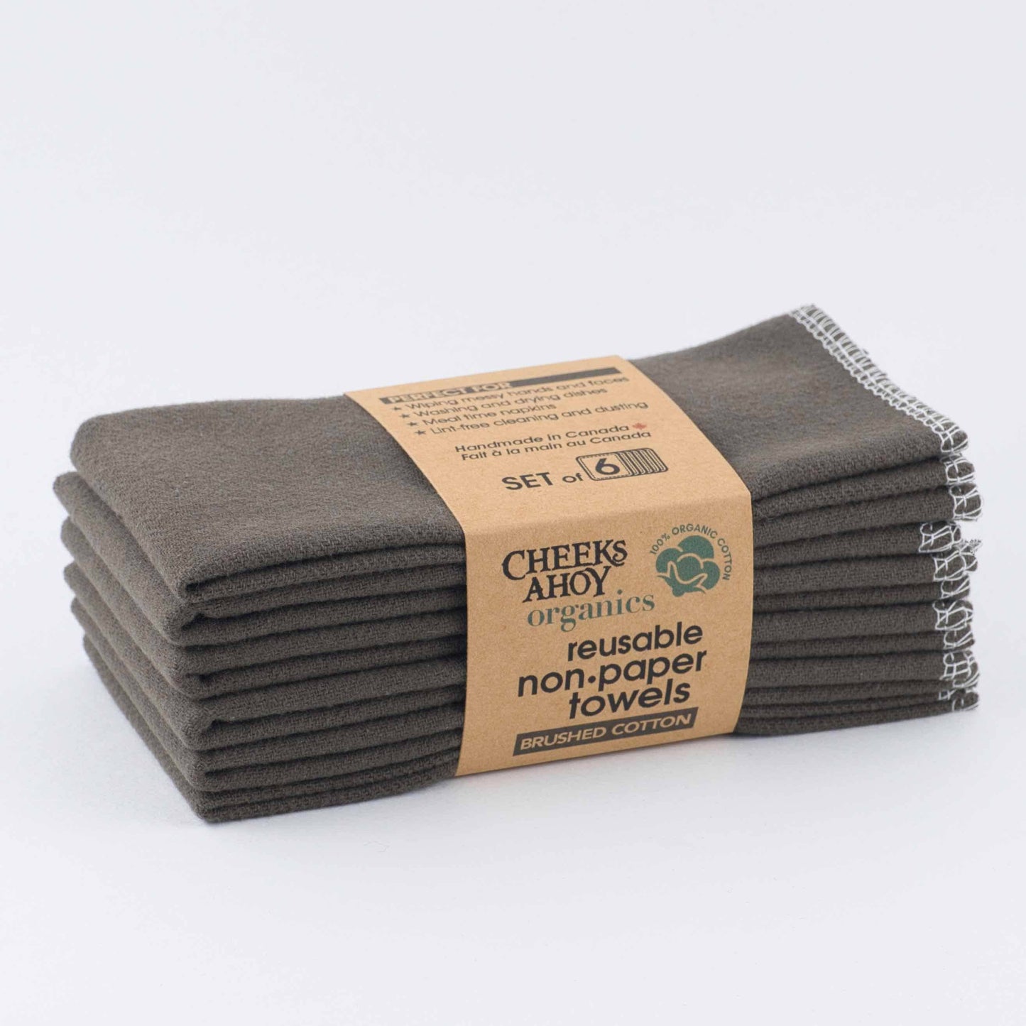 Non-Paper Towels - Organic Brushed Cotton