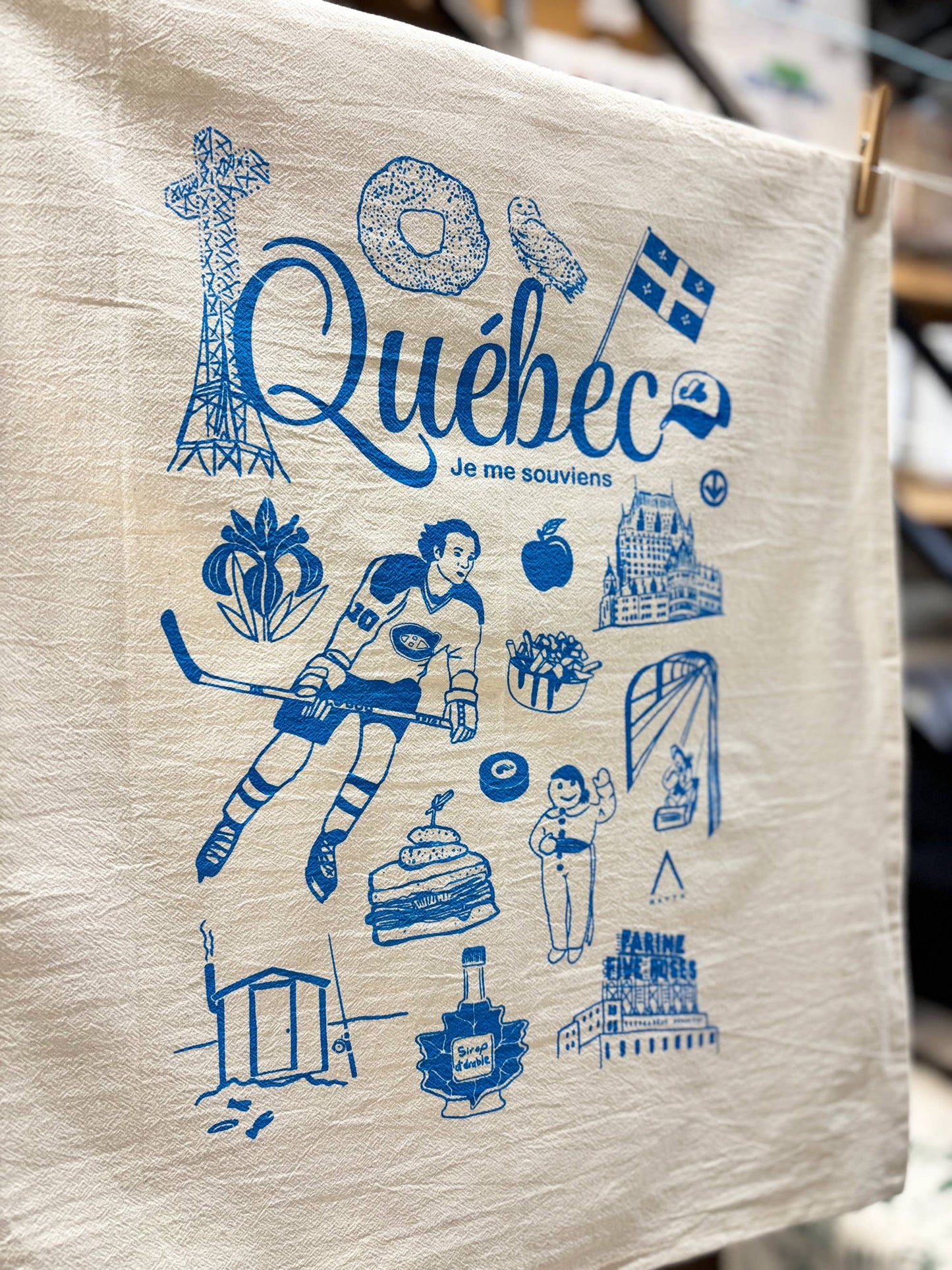 Québec Commemorative Organic Tea Towel - 20x24