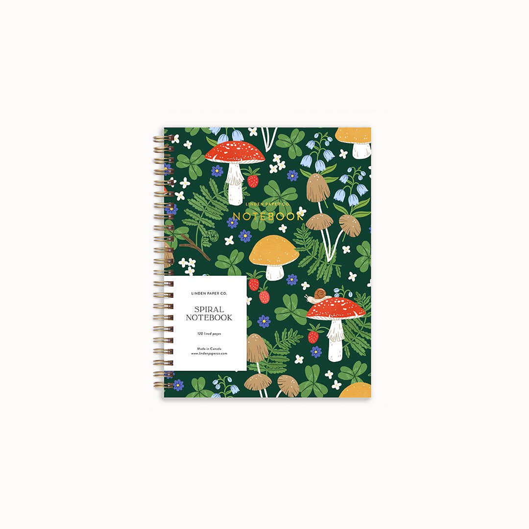 Mushroom Notebook | Spiral Lined Notebook