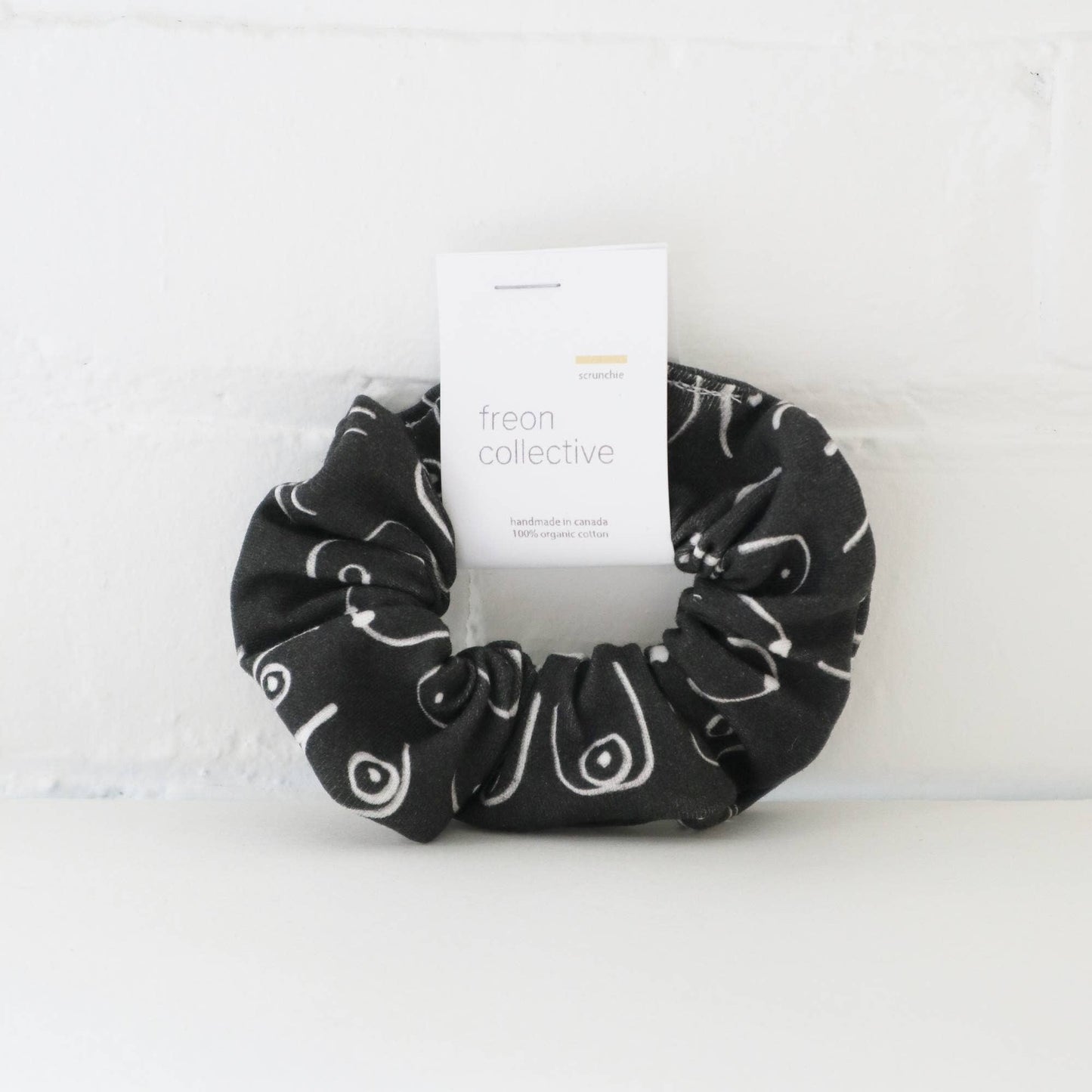 Organic Cotton Hair Scrunchie - Woman Series (Black)
