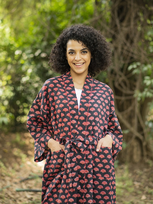Pankha Black Kimono