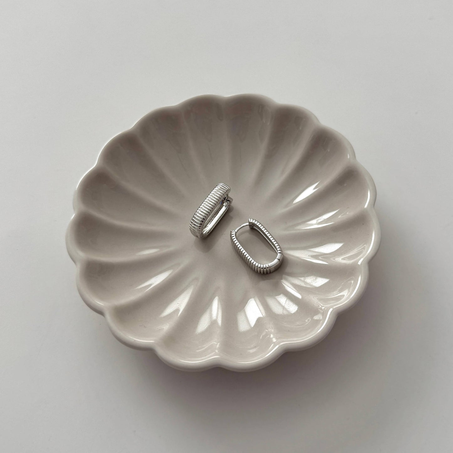 Small Ray Ribbed 2.0 Earrings - Silver
