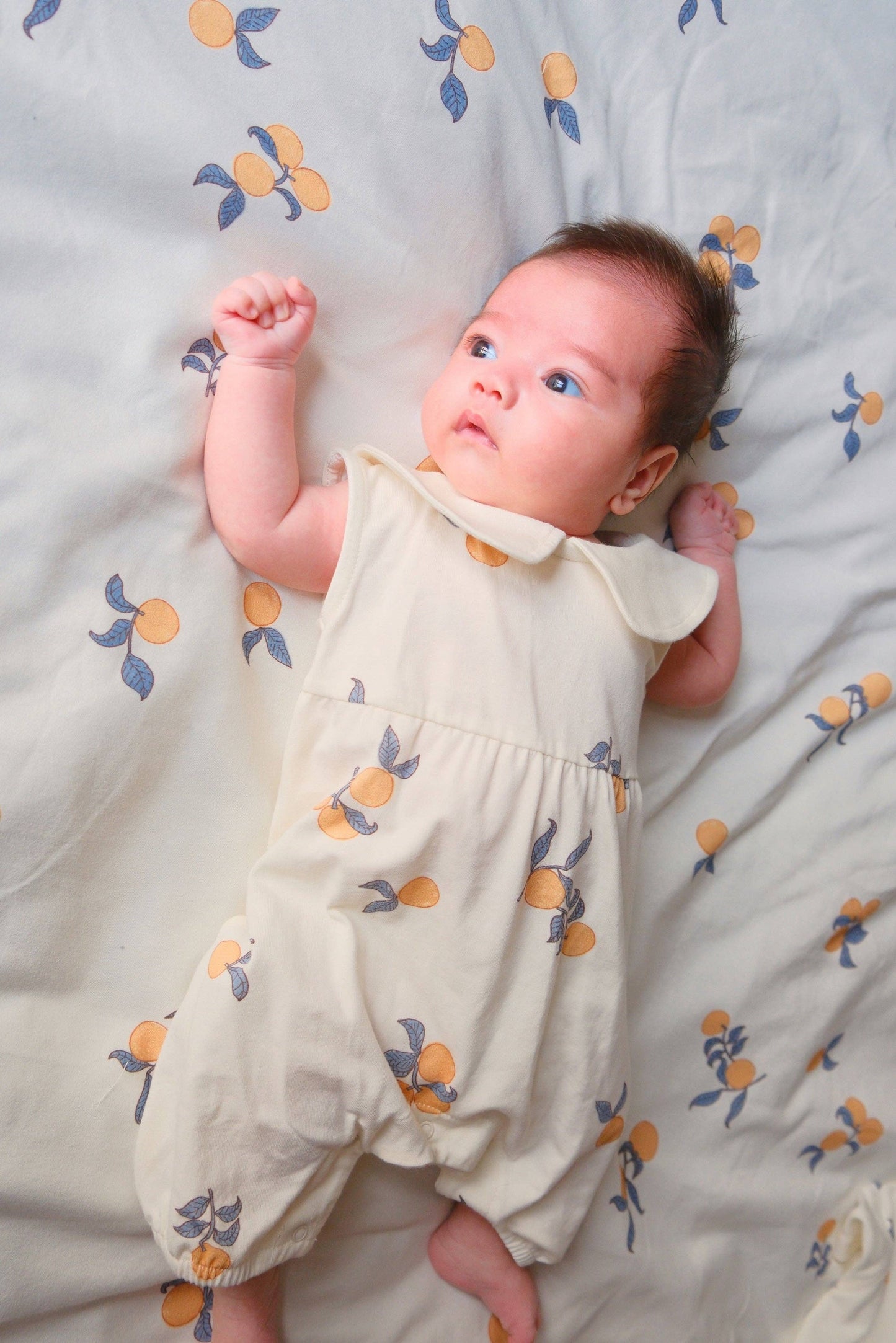Baby Collar Tank Romper-Clementine
