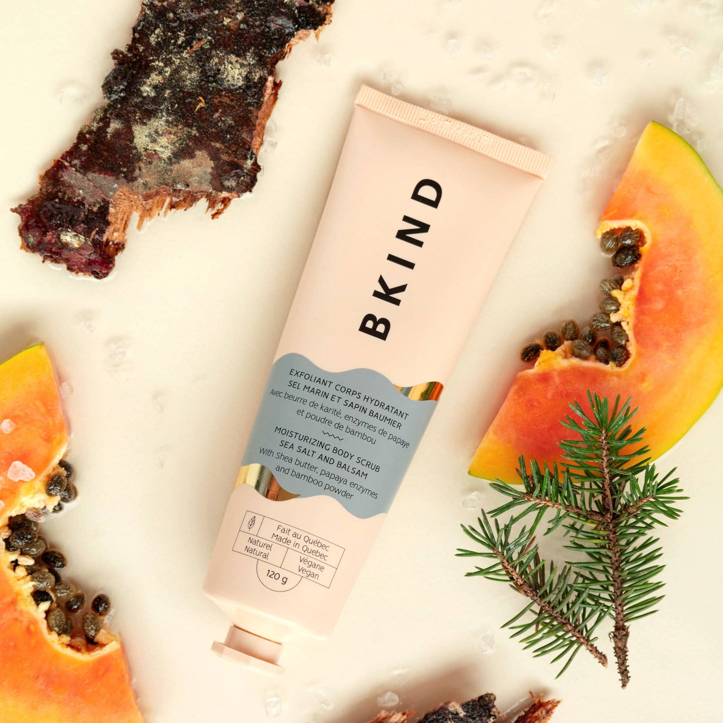 Moisturizing body scrub - Sea salt and balsam