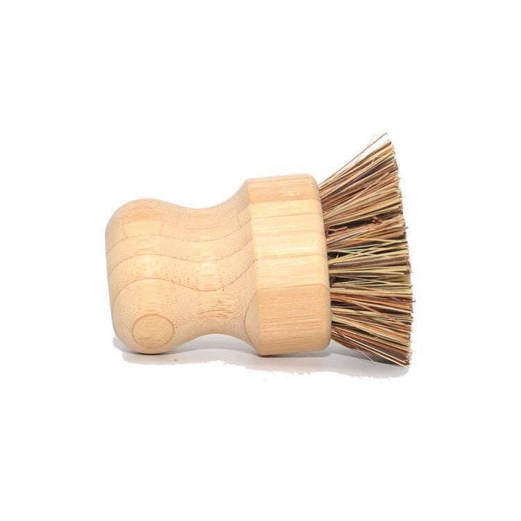 Bamboo Pot Scrubber - Bamboo Dish Brush: Sisal Brush