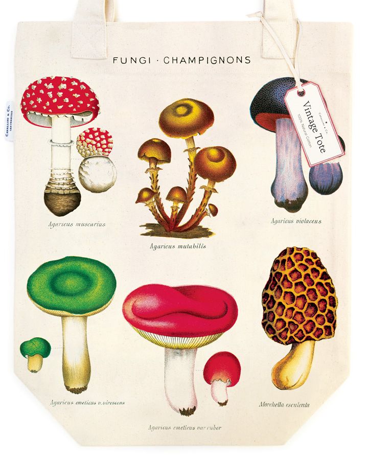 Cavallini Mushroom Tote Bag