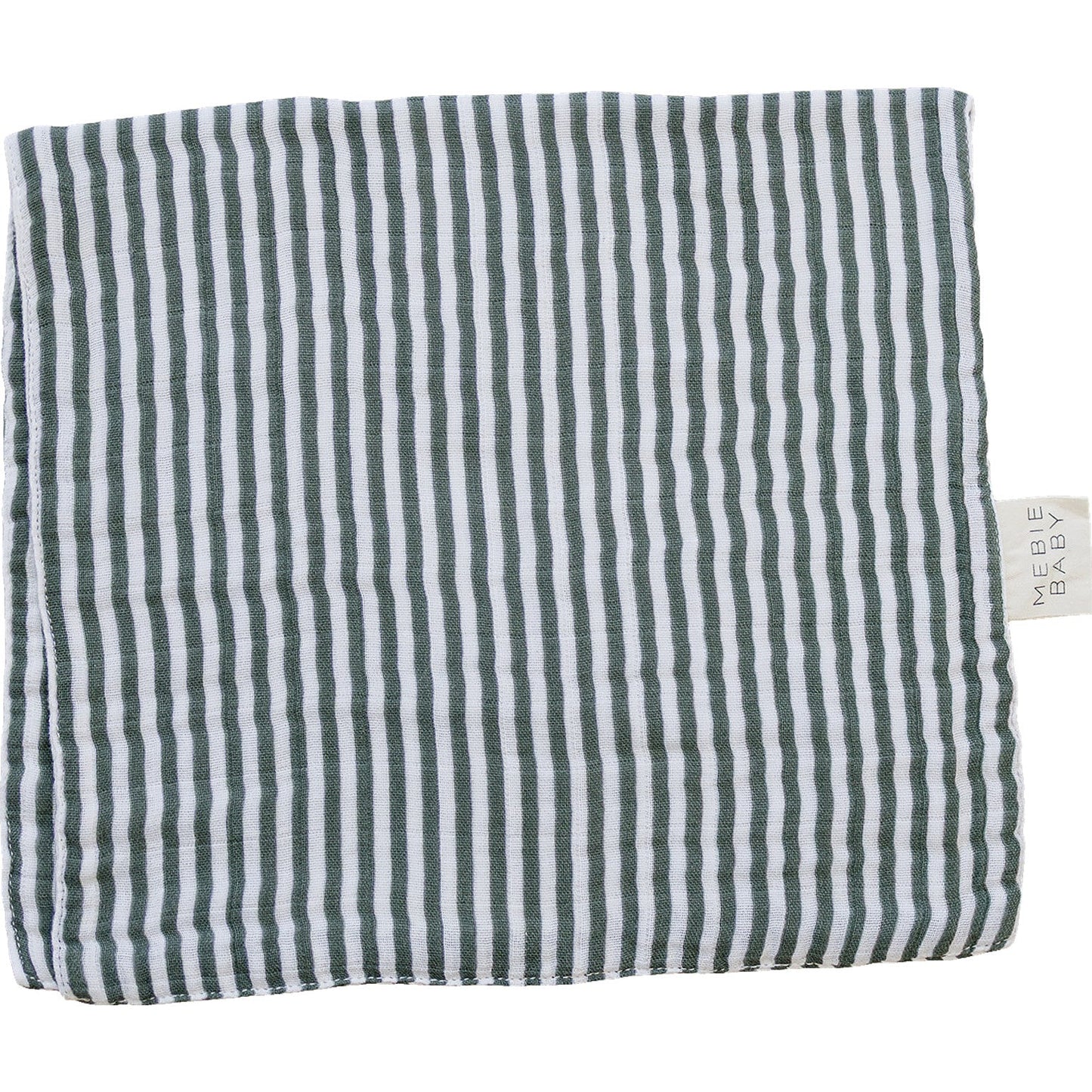 Muslin Burp Cloth- Classic Green Stripes