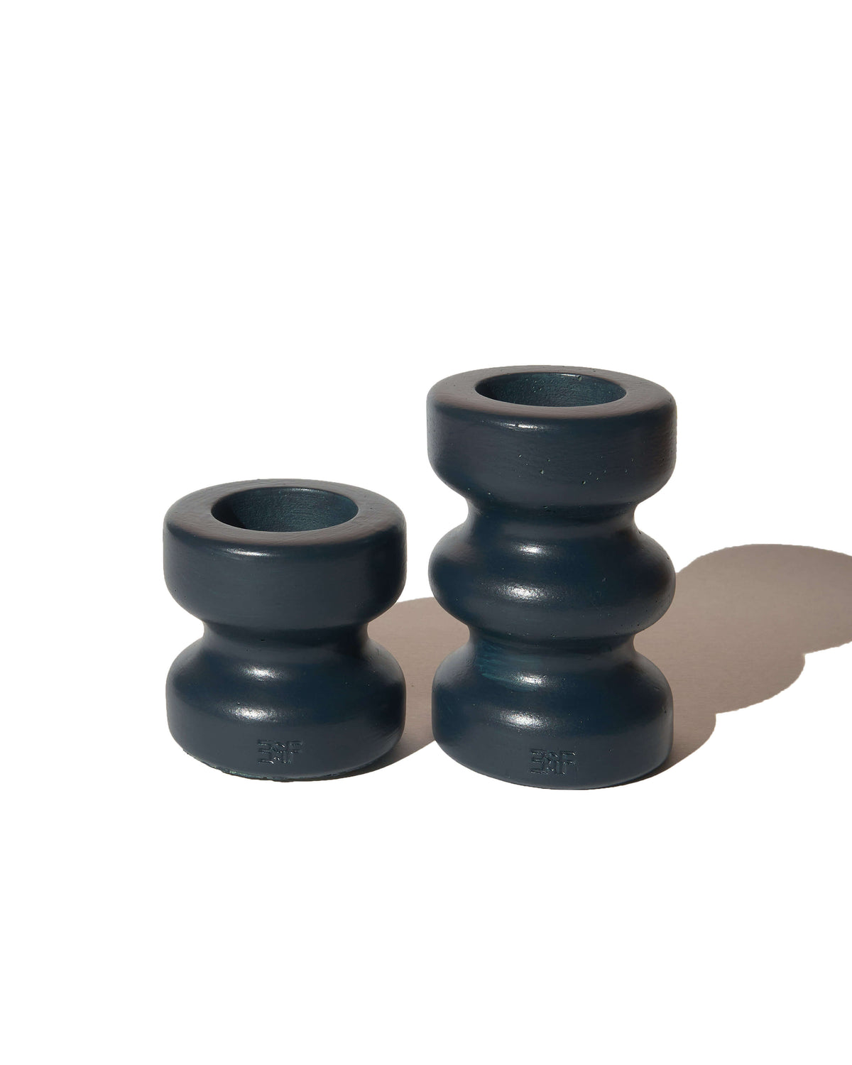 Aurora Duel Candle Holder - Black