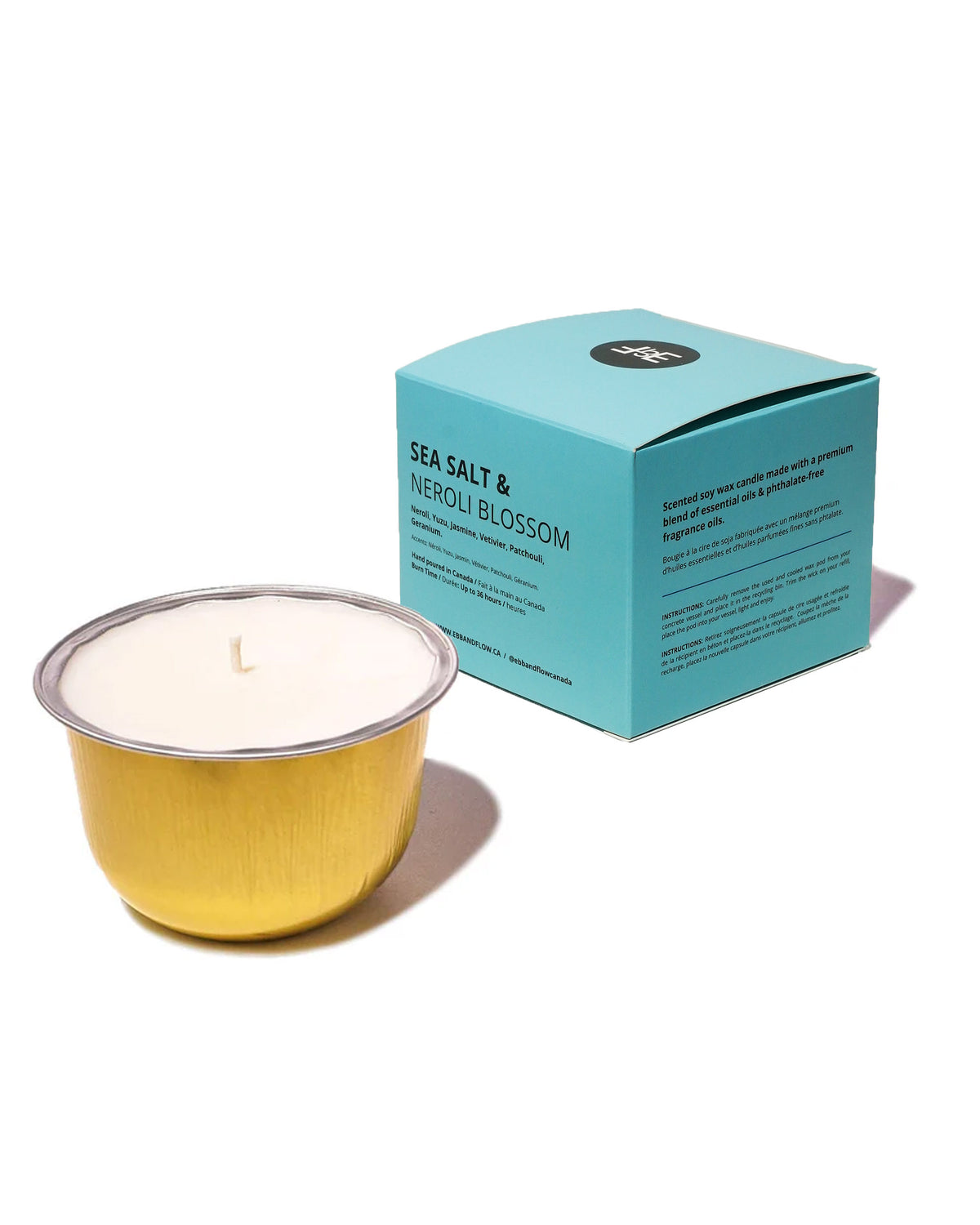 Sea Salt & Neroli Blossom - CandlePod ™ Soy Wax Candle Refill