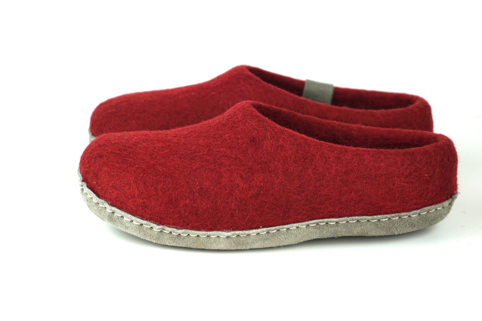 The Cottager Slippers - Ruby Wine