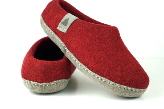 The Cottager Slippers - Ruby Wine