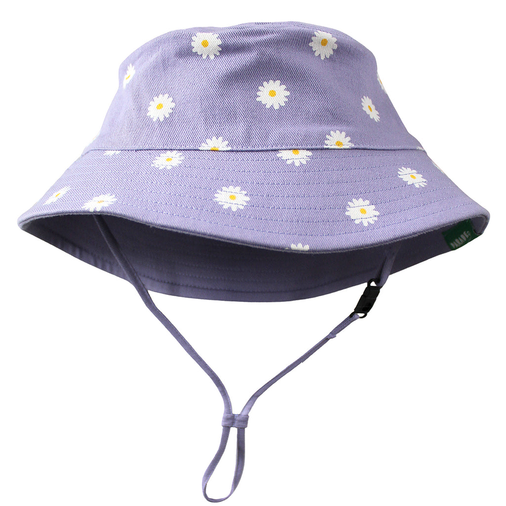 Reversible Organic Cotton Bucket Hats - Daisies & Lilac