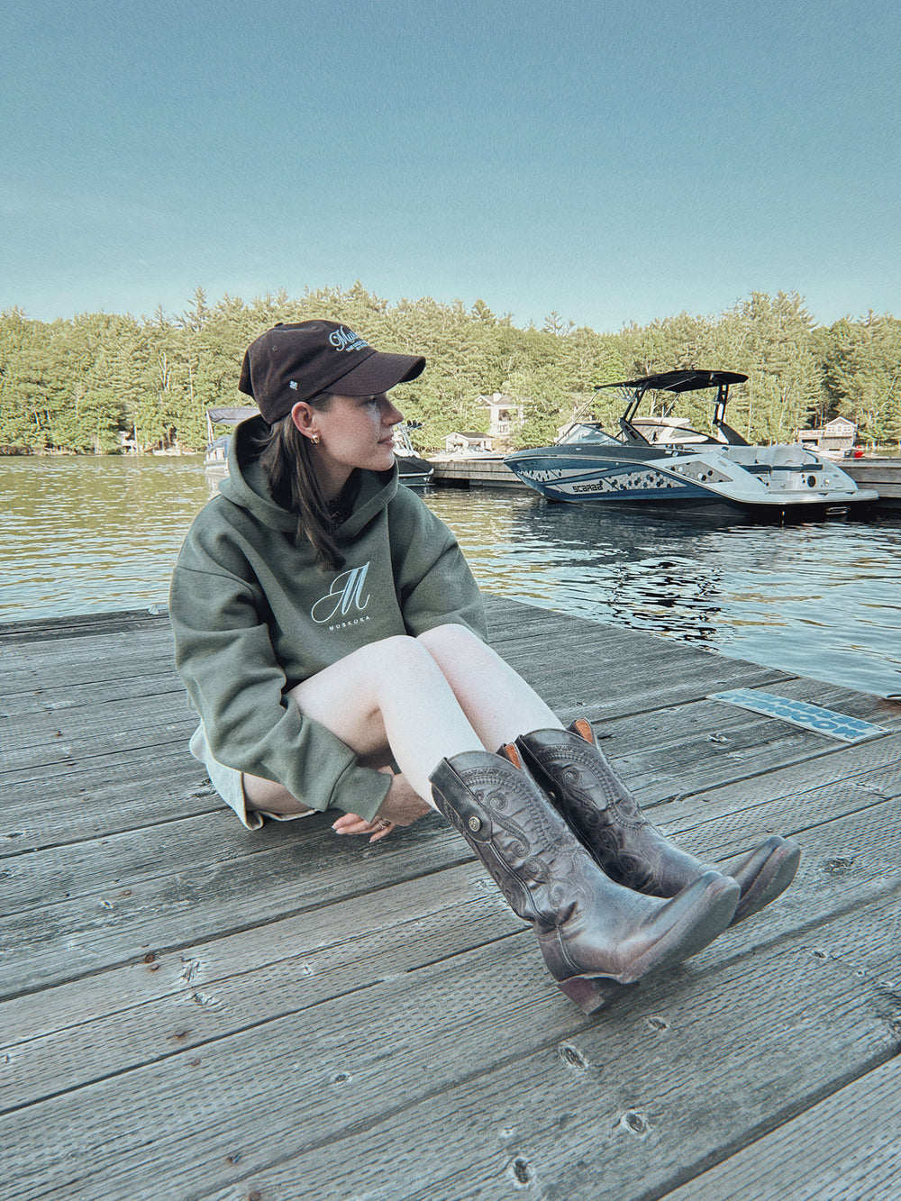 Muskoka Evergreen Love Signature Hoodie - Sage