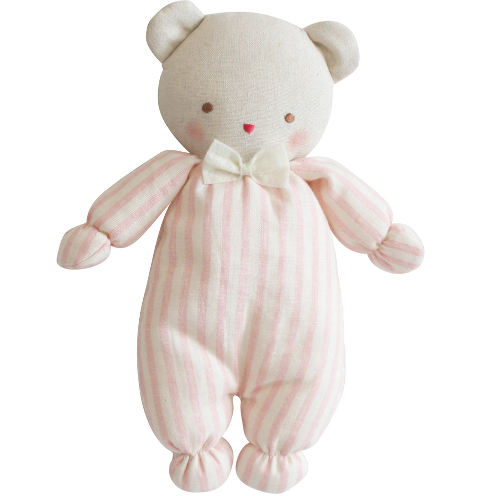 Baby Teddy Pink Stripe Linen