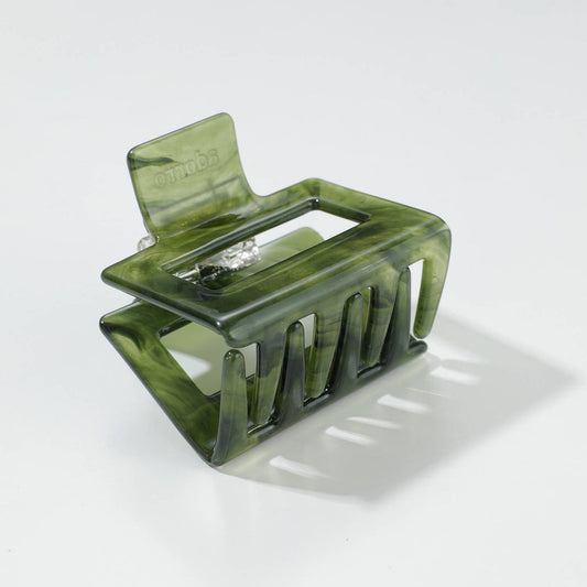 Simone Classic Square Eco-Friendly Claw Clip - Jade Green