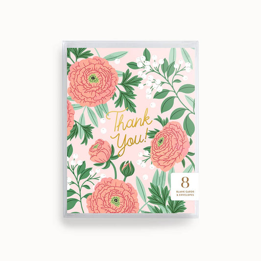 Thank You Ranunculus Card | Boxed Set of 8