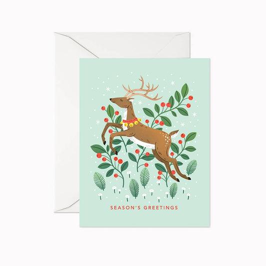 Season's Greetings Reindeer Card
