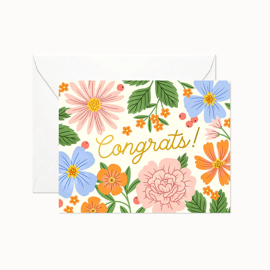 Summer Garden Congrats Card