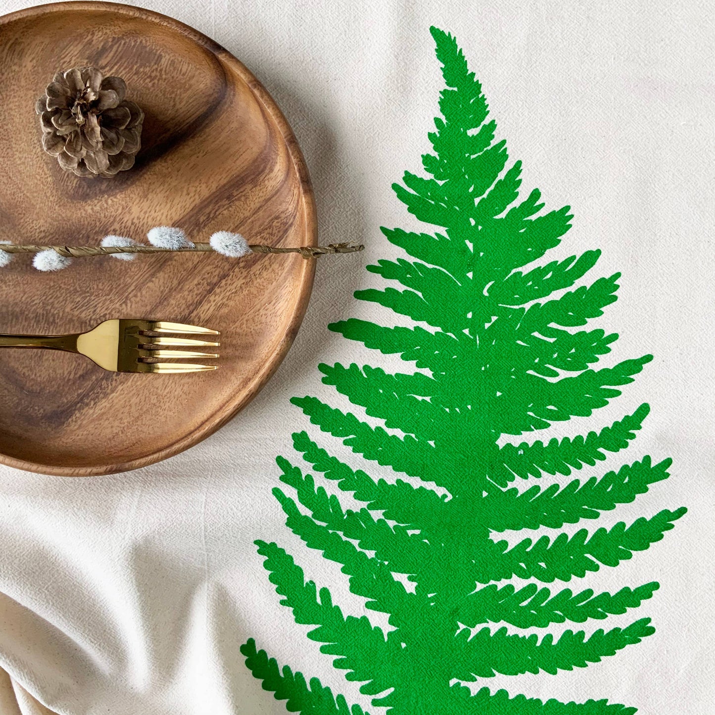 Big Fern Leaf Tea Towel